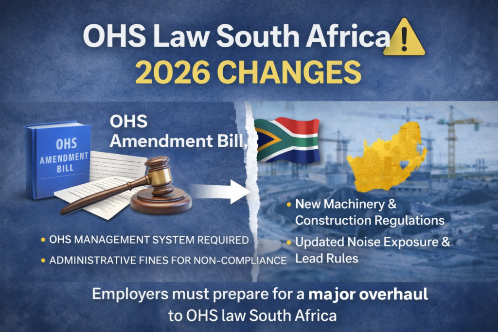 OHS law South Africa changes in 2026 under the OHS Amendment Bill